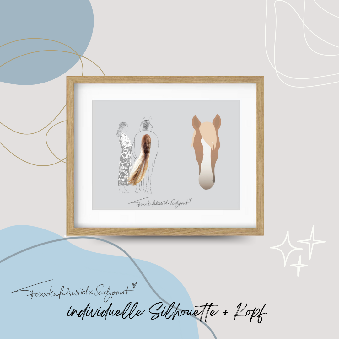 Von dir bei mir - individuell + Scodyprint Horse Portrait