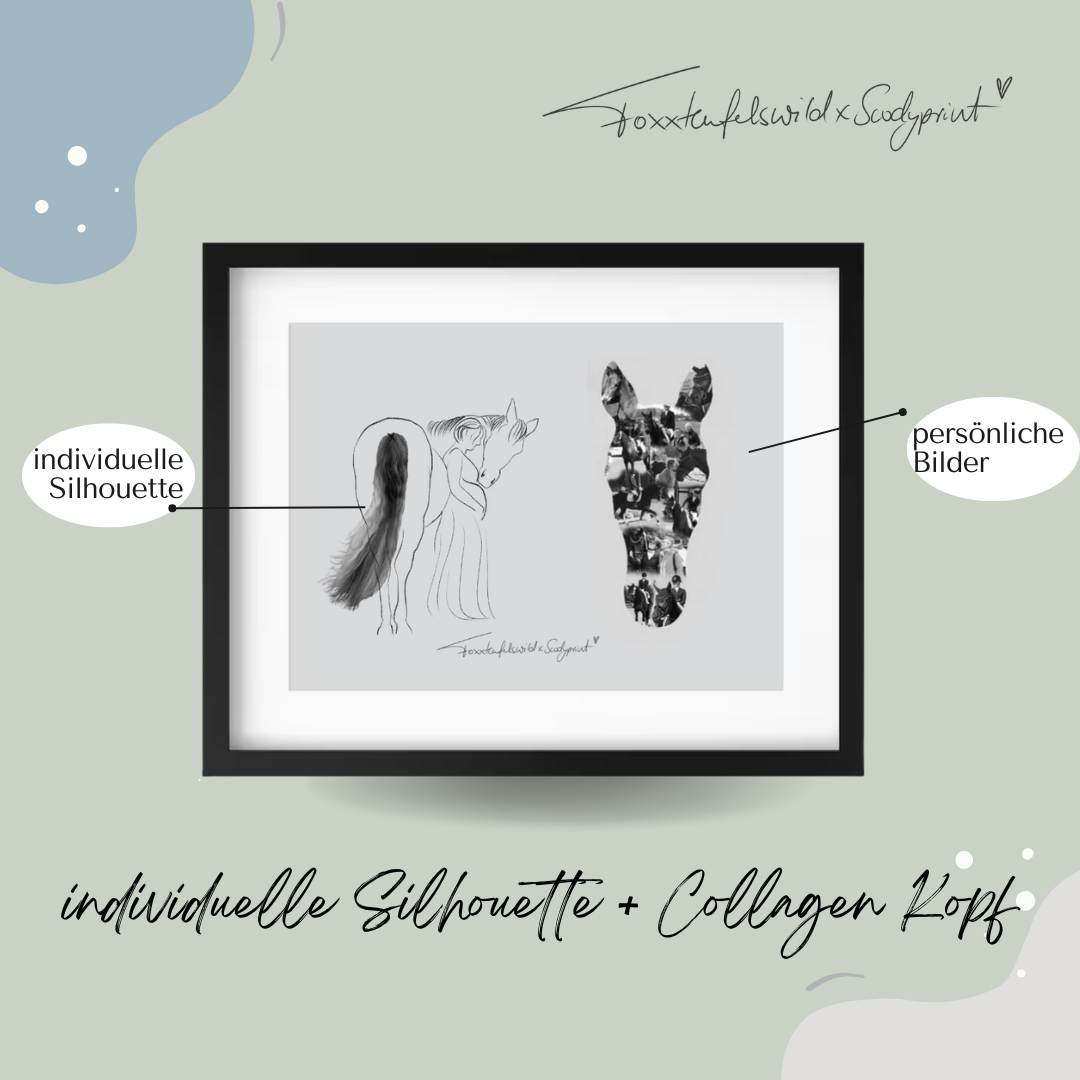 Von dir bei mir - individuell + Scodyprint Horse Collage