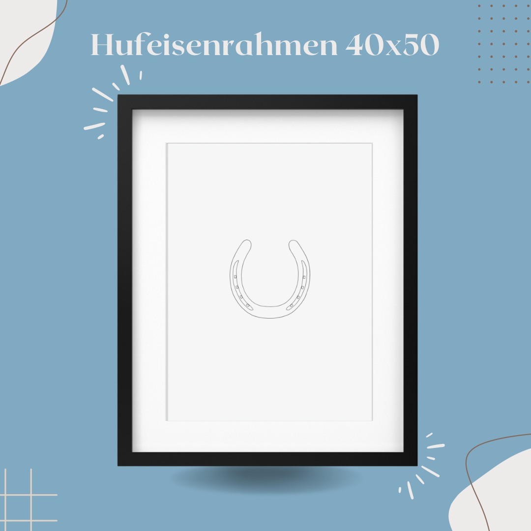 Rahmen für Hufeisen 40x50 cm