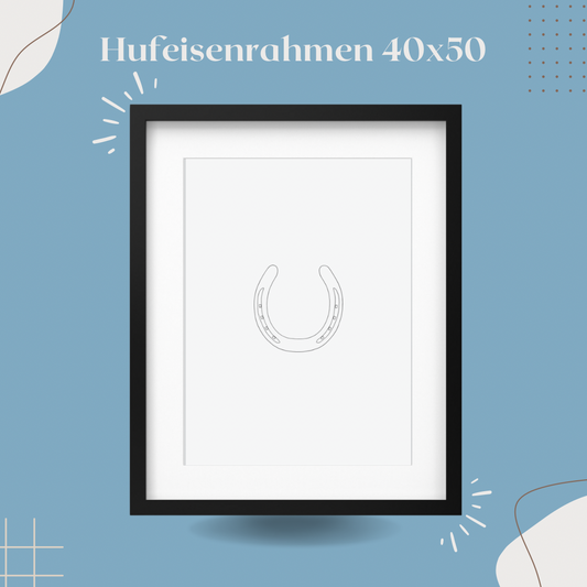 Rahmen für Hufeisen 40x50 cm