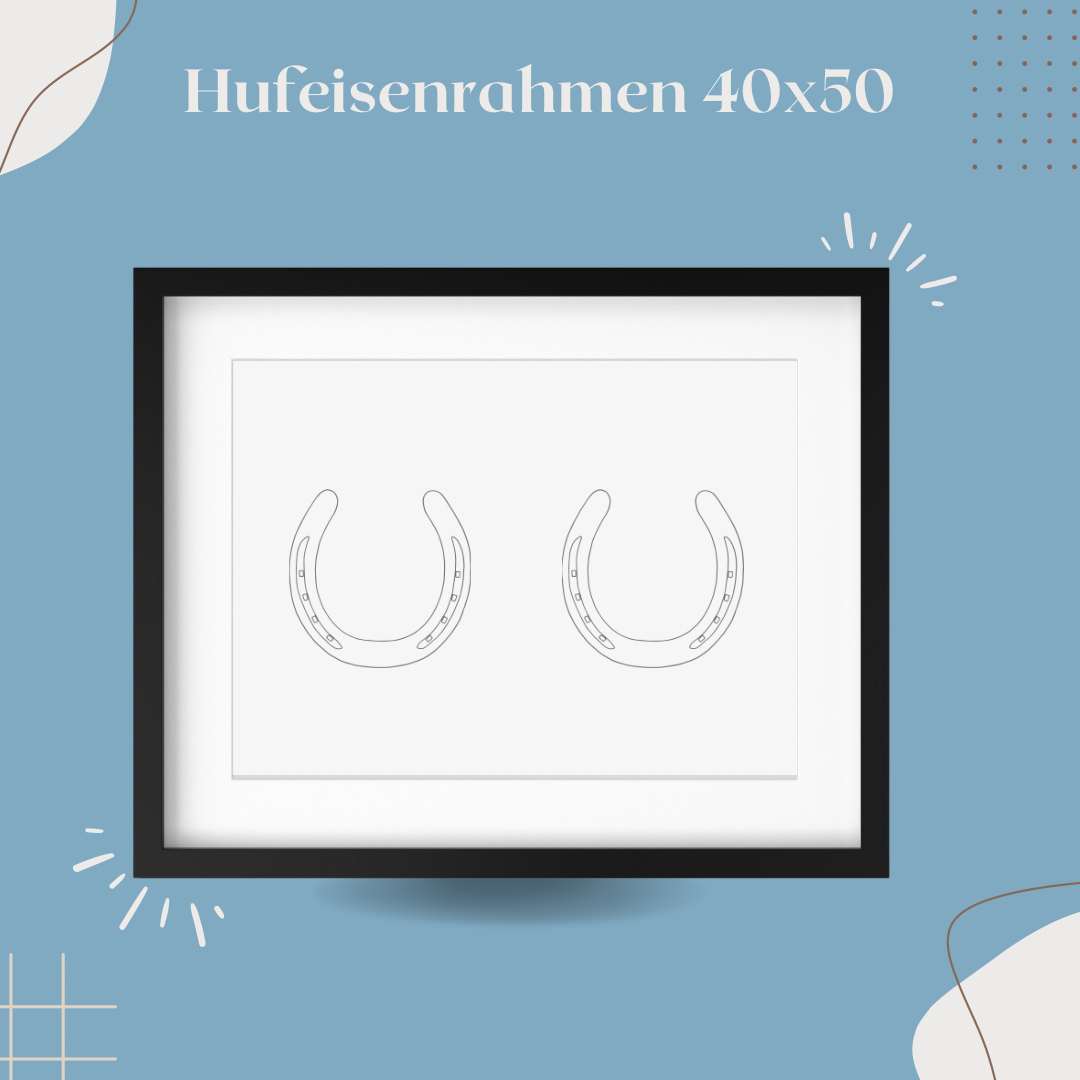 Rahmen für Hufeisen 40x50 cm